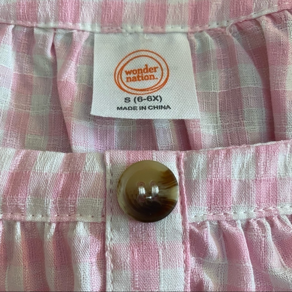 Wonder nation girls long sleeve pink blouse size 6/6x - Picture 9 of 9